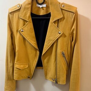 Iro Asheville Lamb Leather Jacket - yellow 38